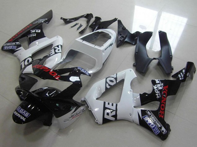 Carénages Moto Honda CBR900RR 929 2000-2001 - Blanc Noir Brillant Rouge Repsol