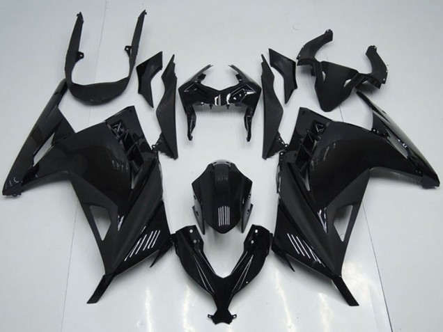 Carénages Moto Kawasaki ZX300R 2013-2018 - Noir Brillant