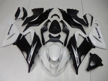 Kits Carénages Moto Kawasaki ZX6R 2013-2018 - Blanc Noir Mat