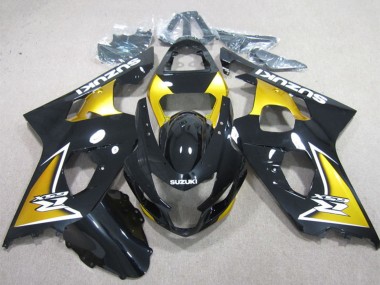 Carénages Moto Suzuki GSXR 600 2004-2005 - Noir Brillant Jaune