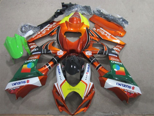 Carénages Moto Suzuki GSXR 1000 2007-2008 - Orange Jaune Blanc Rouge Vert Monstre