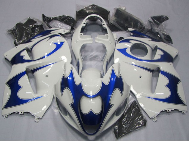 Kits Carénage Moto Suzuki GSXR 1300 Hayabusa 1996-2007 - Blanc Bleu