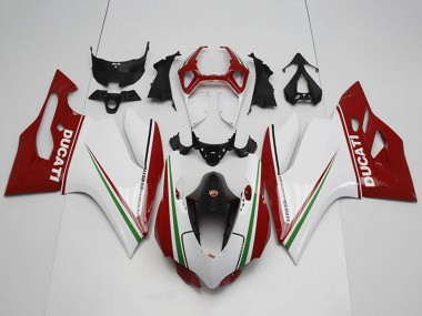 Kits Carénage Moto ABS Ducati 1199 2011-2014 - Blanc Rouge Noir Vert