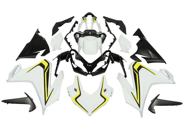 Carénages Moto Honda CBR500R 2022-2023 - Blanc Jaune Néon Noir Mat