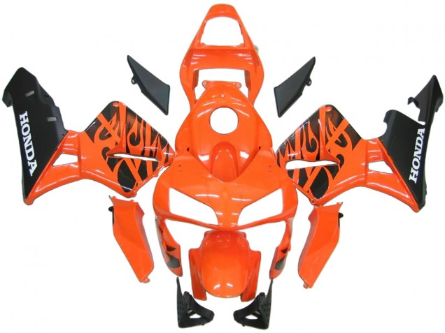 Carénages ABS Honda CBR600RR 2003-2004 - Orange Blanc Rouge Noir Brillant Repsol