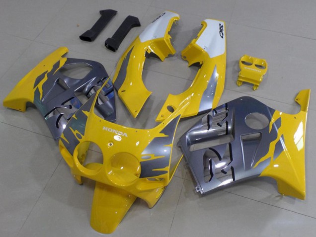 Carénage Moto CBR 250 RR MC19 1988-1989 - Gris Jaune Carénage Moto CBR 250 RR MC19 1988-1989 - Gris Jaune