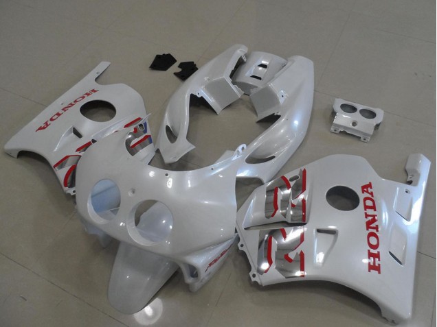 Carénage Moto CBR 250 RR MC22 91-98 - Blanc Nacré Rouge