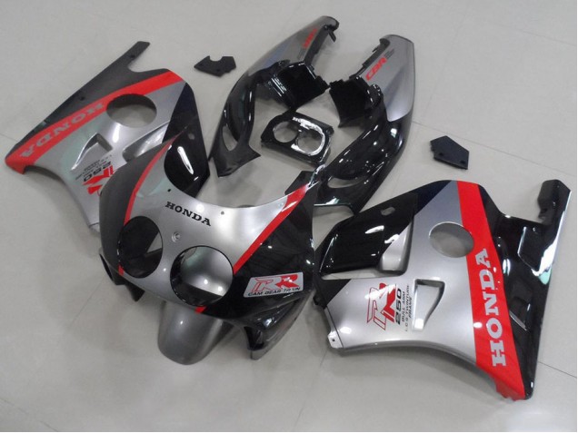 Carénage Moto CBR 250 RR MC22 91-98 - Argent Noir Rouge Carénage Moto CBR 250 RR MC22 91-98 - Argent Noir Rouge