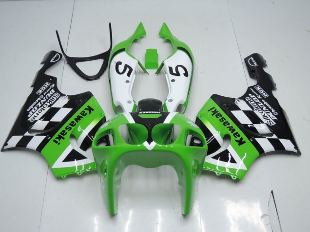 Carénage Moto ZX7R 96-03 - Vert Noir et Blanc Carénage Moto ZX7R 96-03 - Vert Noir et Blanc