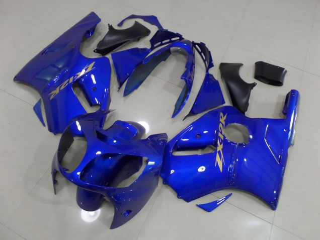 Carénage Moto ZX12R 00-01 - Bleu avec Or Décalque