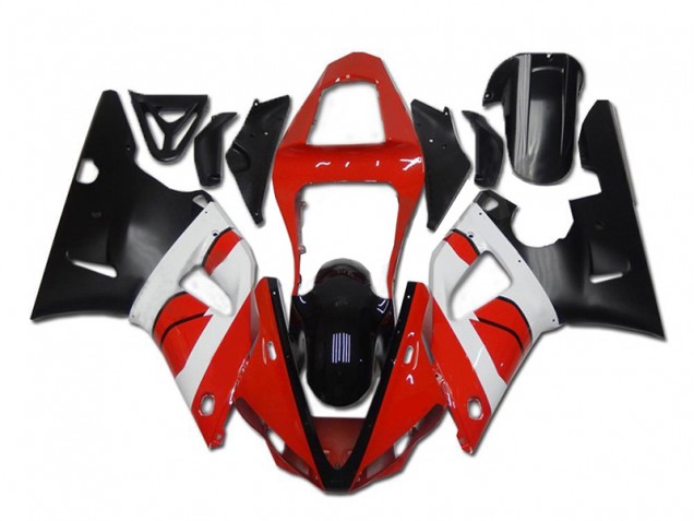 Carénage Moto R1 00-01 - Rouge Blanc Noir Carénage Moto R1 00-01 - Rouge Blanc Noir