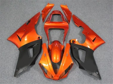 Carénage Moto R1 00-01 - Orange Noir