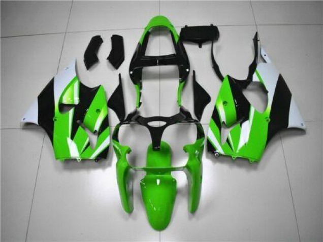 Carénage Moto ZX6R 00-02 - Vert Blanc Noir Carénage Moto ZX6R 00-02 - Vert Blanc Noir