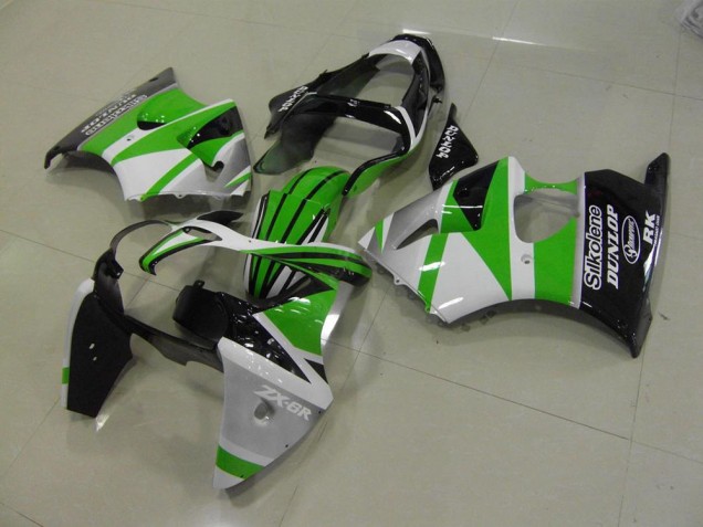 Carénage Moto ZX6R 00-02 - Vert Blanc Bande Carénage Moto ZX6R 00-02 - Vert Blanc Bande