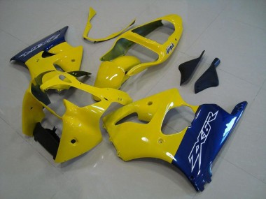 Carénage Moto ZX6R 00-02 - Jaune Bleu
