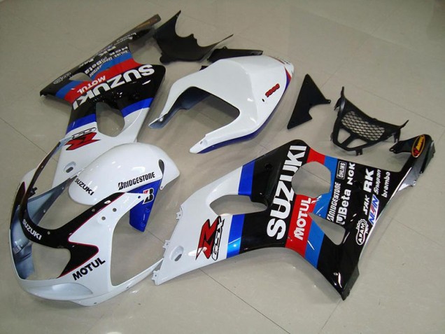 Carénage Moto GSXR 1000 K1 00-02 - Noir Blanc Bleu Carénage Moto GSXR 1000 K1 00-02 - Noir Blanc Bleu