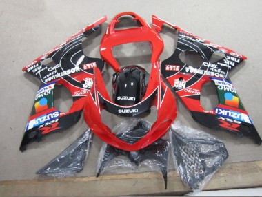 Carénage Moto GSXR 1000 K1 00-02 - Rouge Noir Denso