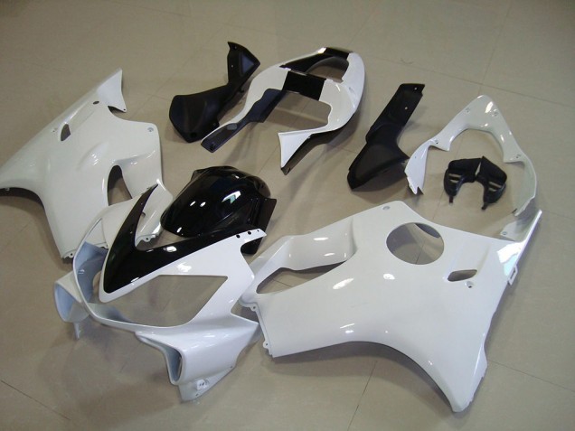 Carénage Moto CBR 600 F4i 01-03 - Blanc avec Noir Bande Carénage Moto CBR 600 F4i 01-03 - Blanc avec Noir Bande