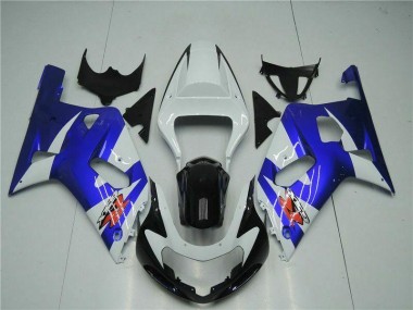 Carénage Moto GSXR 600 / 750 K1 K2 K3 01-03 - Blanc Bleu