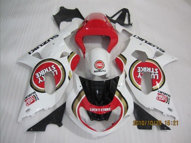 Carénage Moto GSXR 600 K1 K2 K3 01-03 - Rouge Blanc Lucky Strike