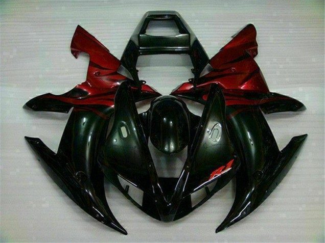 Carénages Moto R1 02-03 - Noir Rouge Carénages Moto R1 02-03 - Noir Rouge
