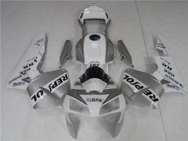 Carénages Moto CBR 600 RR 03-04 - Argent Blanc Noir Repsol