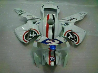 Carénage Moto CBR 600 RR 03-04 - Blanc Bleu R 2
