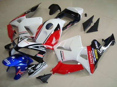 Carénage Moto CBR 600 RR 03-04 - Blanc Noir Rouge Lee