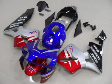 Carénage Moto CBR 600 RR 03-04 - Rouge Argent Bleu