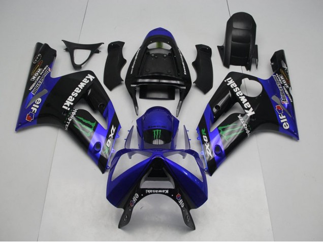Carénage Moto ZX6R 03-04 - Bleu Monster Carénage Moto ZX6R 03-04 - Bleu Monster