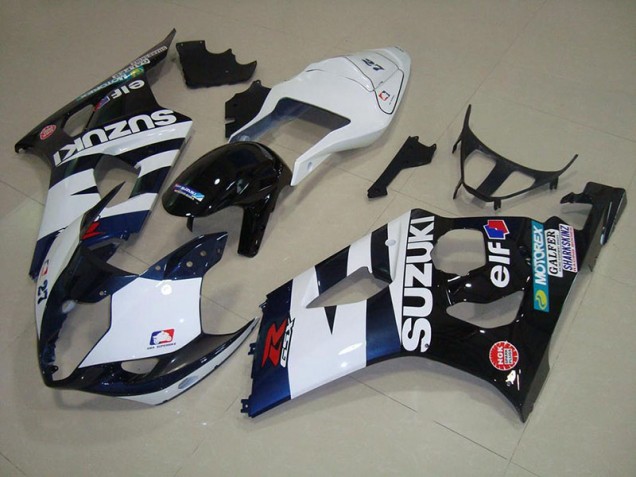 Carénage Moto GSXR 1000 K3 03-04 - Blanc Noir Elf Carénage Moto GSXR 1000 K3 03-04 - Blanc Noir Elf