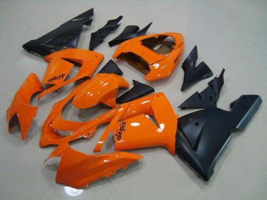 Carénage Moto ZX10R 03-05 - Orange Noir Mat