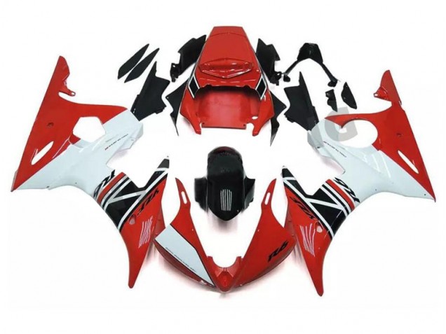 Carénage Moto R6 03-05 - Rouge Blanc Noir Carénage Moto R6 03-05 - Rouge Blanc Noir