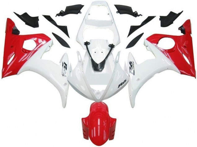 Carénage Moto R6 03-05 - Blanc Rouge Carénage Moto R6 03-05 - Blanc Rouge