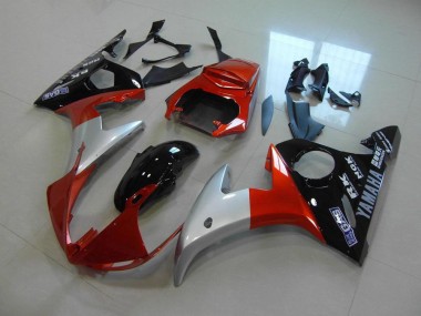 Carénage Moto R6 03-05 - Orange Argent Noir
