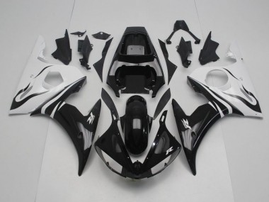 Carénage Moto R6 03-05 - Noir et Blanc
