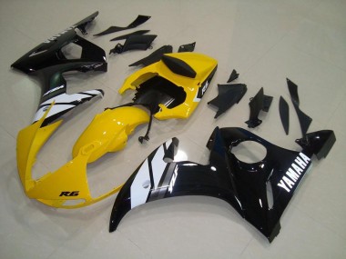 Carénage Moto R6 03-05 - Jaune Noir