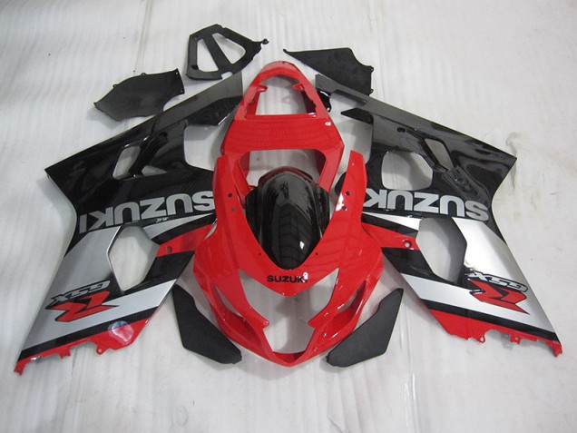 Carénage Moto GSXR 600 K4 04-05 - Rouge Noir Argent Carénage Moto GSXR 600 K4 04-05 - Rouge Noir Argent