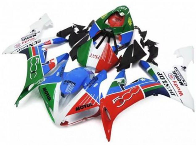 Carénage Moto R1 04-06 - Vert Rouge Bleu Blanc Carénage Moto R1 04-06 - Vert Rouge Bleu Blanc