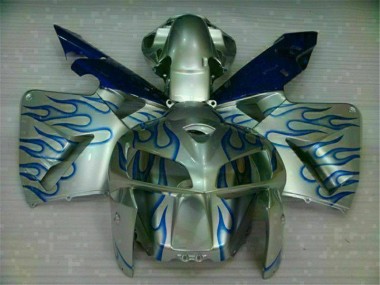 Carénage Moto CBR 600 RR 05-06 - Blanc Bleu Flamme