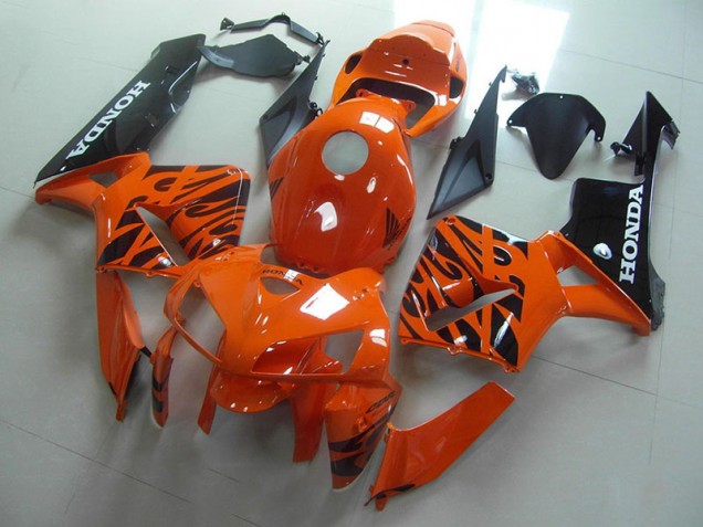 Carénage Moto CBR 600 RR 05-06 - Orange Noir Flamme Carénage Moto CBR 600 RR 05-06 - Orange Noir Flamme