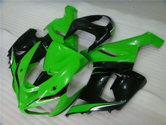 Carénage Moto ZX6R 05-06 - Vert Blanc Noir Carénage Moto ZX6R 05-06 - Vert Blanc Noir
