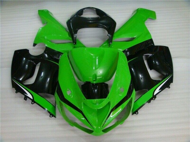 Carénage Moto ZX6R 05-06 - Vert Blanc Noir Carénage Moto ZX6R 05-06 - Vert Blanc Noir