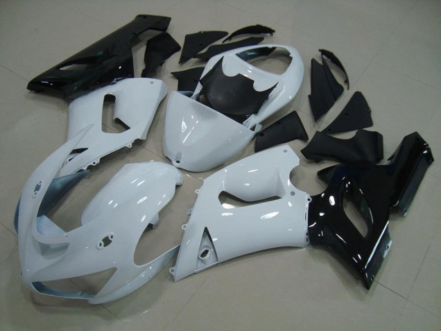 Carénage Moto ZX6R 05-06 - Blanc Noir Carénage Moto ZX6R 05-06 - Blanc Noir