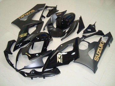 Carénage Moto GSXR 1000 K5 05-06 - Noir avec Or Décalque