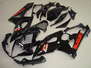 Carénage Moto GSXR 1000 K5 05-06 - Noir Brillant Rouge Décalque