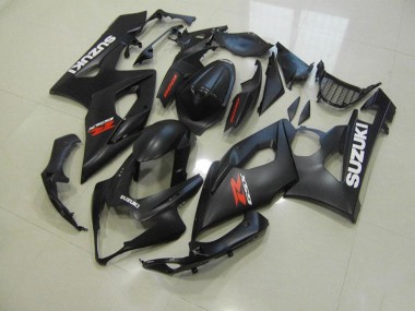 Carénage Moto GSXR 1000 K5 05-06 - Noir Mat avec Blanc Décalque