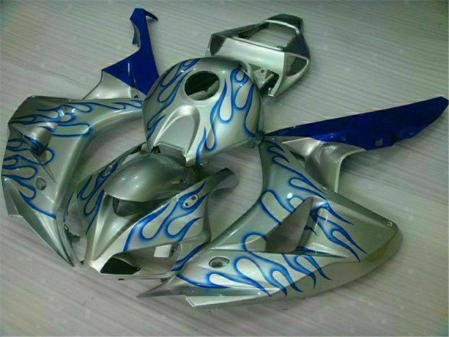 Carénage Moto CBR 1000 RR 06-07 - Bleu Flamme Argent Carénage Moto CBR 1000 RR 06-07 - Bleu Flamme Argent