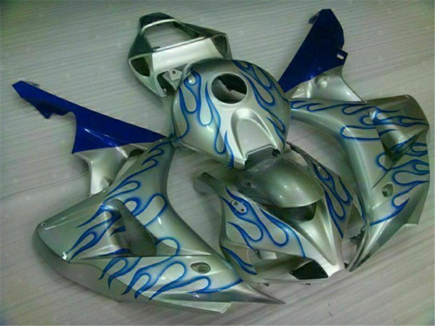 Carénage Moto CBR 1000 RR 06-07 - Bleu Flamme Argent Carénage Moto CBR 1000 RR 06-07 - Bleu Flamme Argent