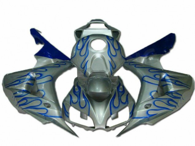 Carénage Moto CBR 1000 RR 06-07 - Bleu Flamme Argent Carénage Moto CBR 1000 RR 06-07 - Bleu Flamme Argent